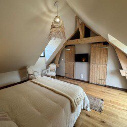 La pointe aux oies est une chambre double de 25m2 avec douche à l’italienne et terrasse privative.