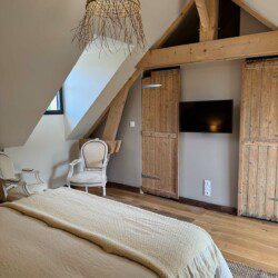 La pointe aux oies est une chambre double de 25m2 avec douche à l’italienne et terrasse privative.