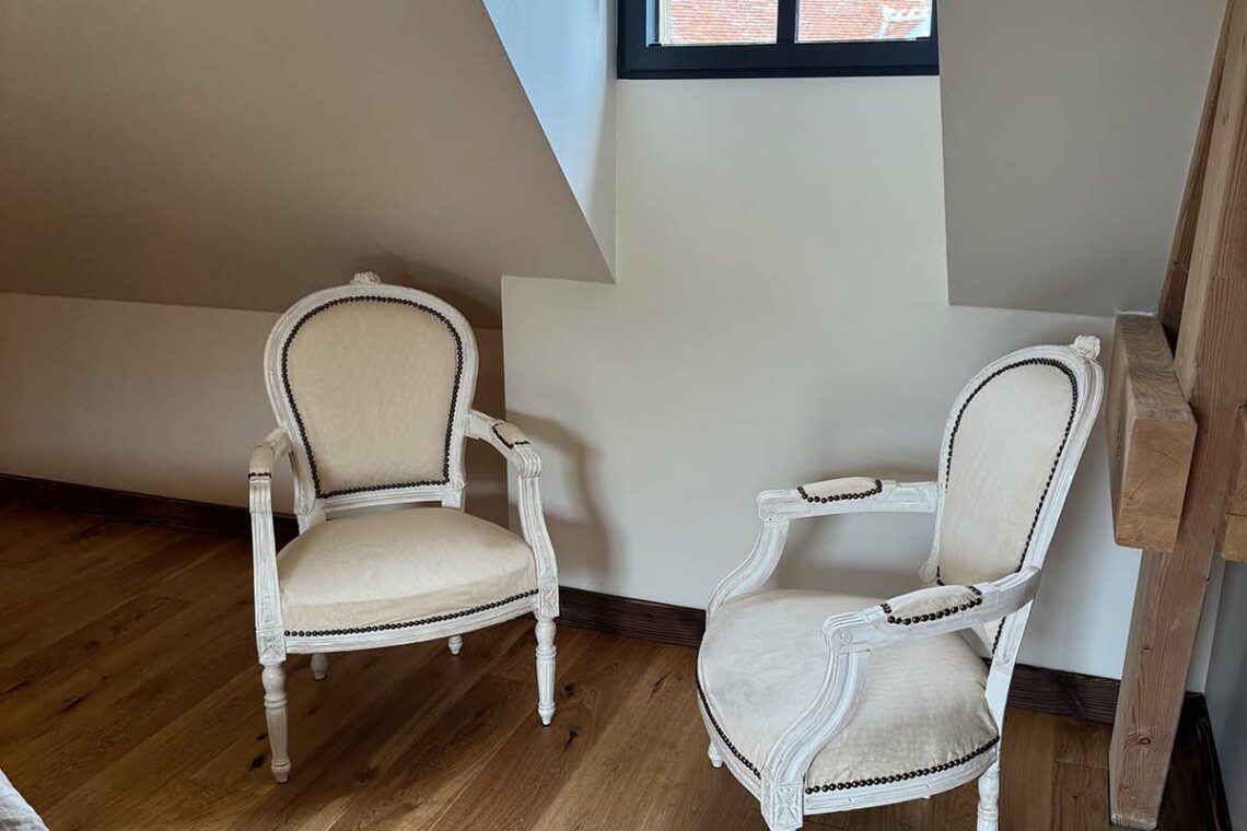 La pointe aux oies est une chambre double de 25m2 avec douche à l’italienne et terrasse privative.